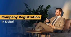 A man sitting on chair registering his company in Dubai