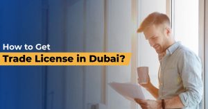 A man getting his trade license in Dubai